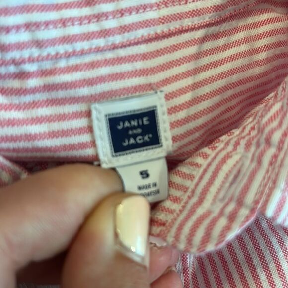 ((3 PIECE)) JANIE AND JACK 100% COTTON BUTTON DOWN SHIRT BUNDLE SIZE 5 - Picture 5 of 7